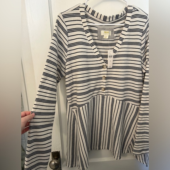 ANTHROPOLOGIE / Eliza Striped Long Sleeve Top - Picture 6 of 8